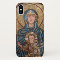 Mosaïque de la Vierge Marie et Jésus