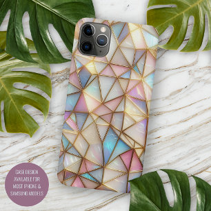 Case-Mate iPhone Case Mosaïque de verre faux iridescent classe polygonal
