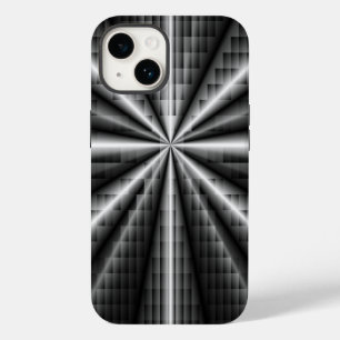 Coque Pour iPhone 14 Mosaïque en acier inoxydable foncé