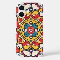 mosaïque jaune rouge, Mandala-Motif