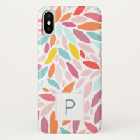 Mosaïque moderne personnalisée Monogramme rose Tur