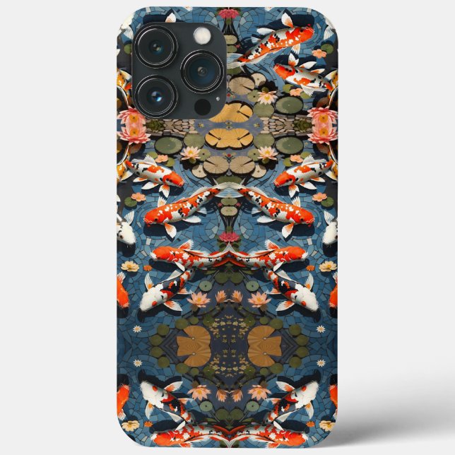 Coques Case-Mate iPhone Mosaïque romaine de Koi Pond Design (Verso)