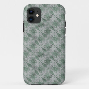 Coque iPhone 11 Mosaïque verte