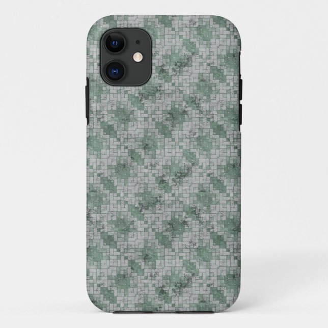 Coques Case-Mate iPhone Mosaïque verte (Dos)