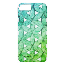 Mosaïque verte aquamarine | fleur de vie