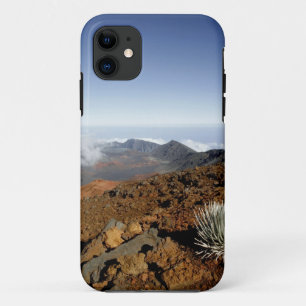 Coque iPhone 11 Mot d'argent sur la rime du cratère de Haleakala 