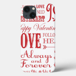 Coques Pour iPhone Mot vintage moderne Valentine Love collage