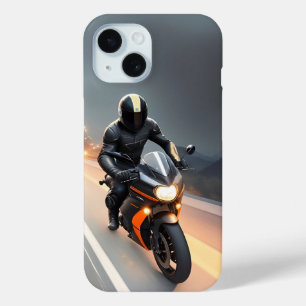 Coque Pour iPhone 15 Motard de rue élégant en course