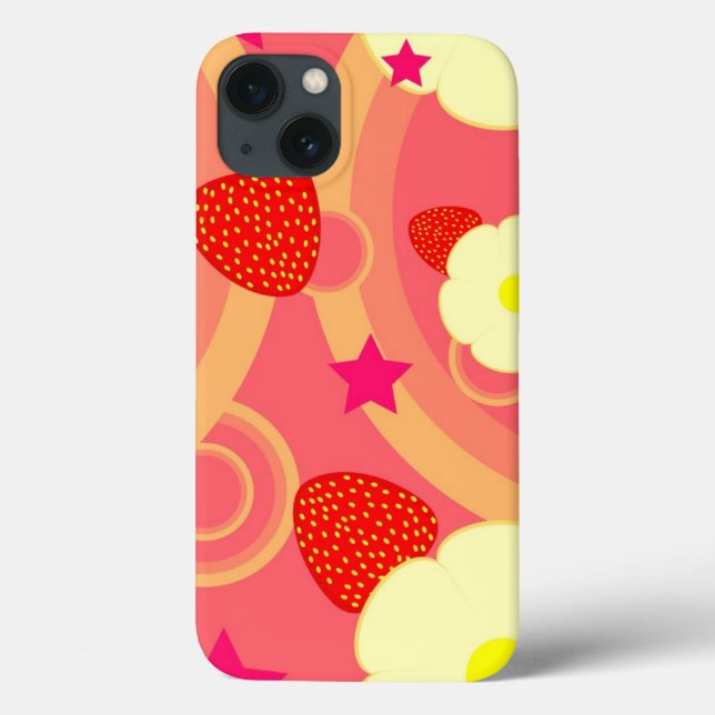 Coques Case-Mate iPhone Motif 2 de fraise (Verso)