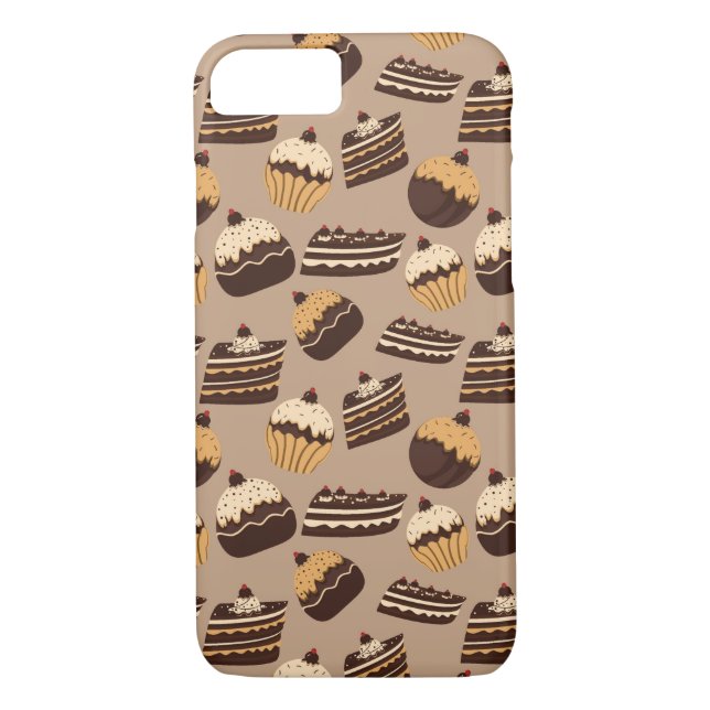 Coques Case-Mate iPhone Motif 3 de chocolat et de pâtisseries (Dos)