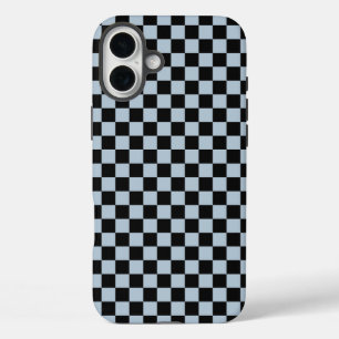 Coques iPhone 16 Plus Motif à carreaux de glace noire