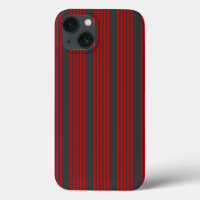 Motif à cinq bandes rouge et charbon de bois