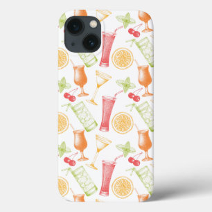 iPhone 13 Coque Motif à cocktails croisés