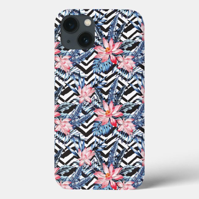 Coques Case-Mate iPhone Motif à fleurs de Lotus tropicaux (Verso)