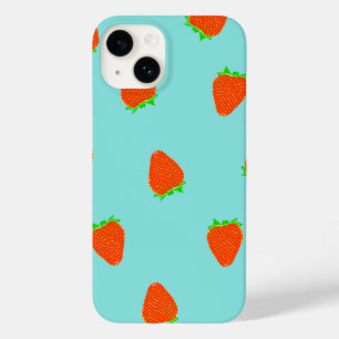 Coque Pour iPhone 14 motif à fraise