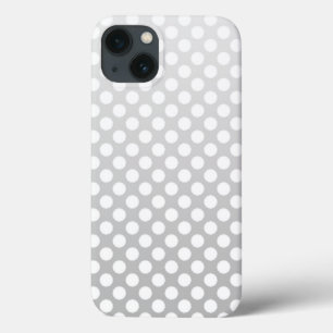 Case-Mate iPhone Case Motif à pois gris argenté et blanc