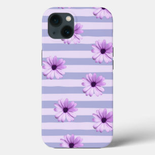 Case-Mate iPhone Case Motif à rayures pastel avec des marguerites