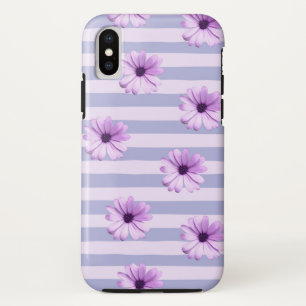 Case-Mate iPhone Case Motif à rayures pastel avec des marguerites