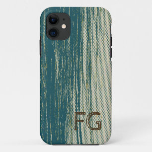 Case-Mate iPhone Case Motif Abstrait bleu Turquoise monogramme