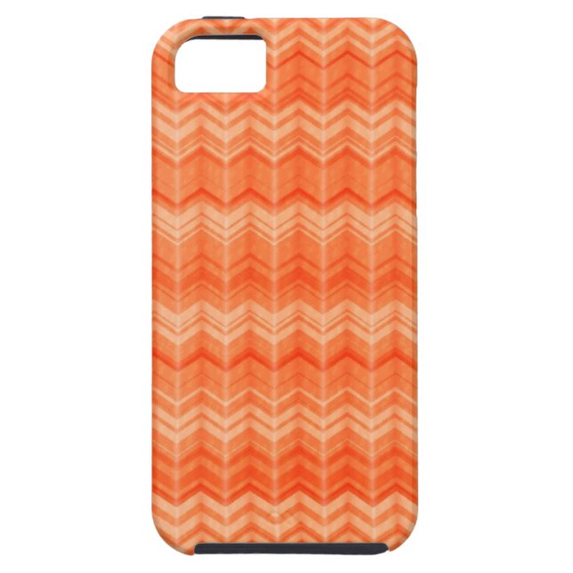 Coques Case-Mate iPhone Motif abstrait de textile de zigzag de rouge (Dos)