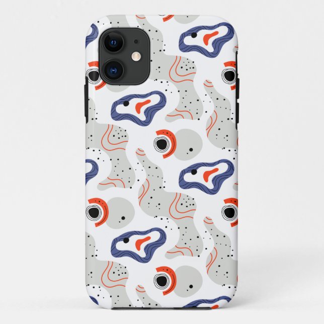 Coques Case-Mate iPhone Motif Abstrait des tourbillons et des cercles (Dos)