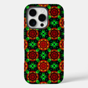 Coques iPhone 16 Pro Motif Abstrait Élégant Bohème Moderne Floral #504