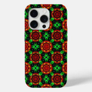 Coque iPhone 15 Pro Motif Abstrait Élégant Bohème Moderne Floral #504