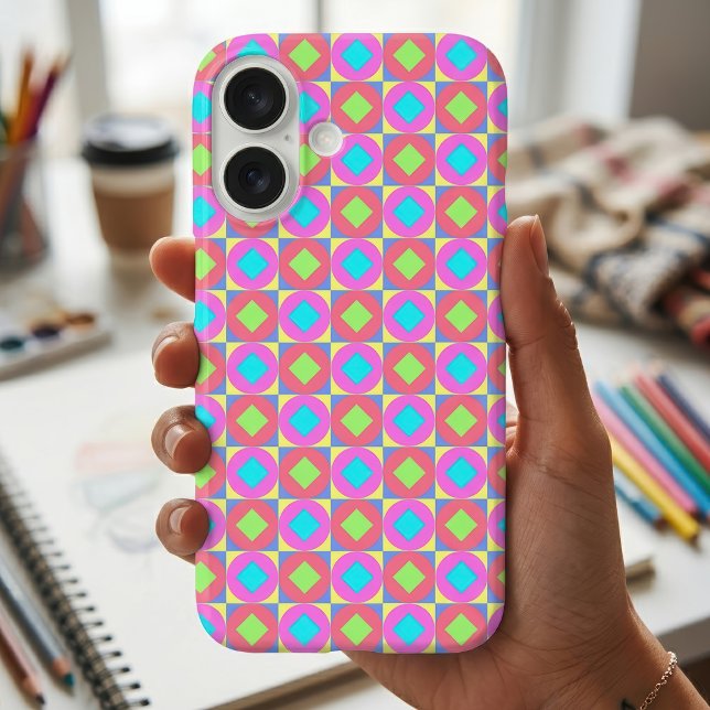Coques Case-Mate iPhone Motif Abstrait Géométrique Psychédélique Vibrant (Vibrant Geometric Abstract Psychedelic Pattern. iPhone Case)