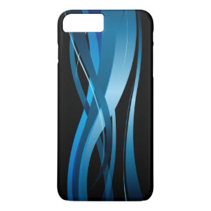 Coque iPhone 8 Plus/7 Plus Motif Abstrait moderne Blue Wave