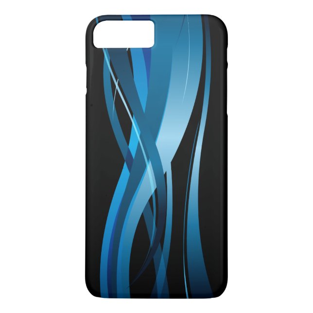Coques Case-Mate iPhone Motif Abstrait moderne Blue Wave (Dos)