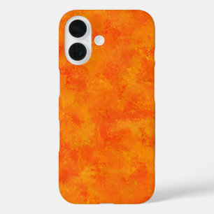 Coques iPhone 16 Motif Abstrait orange