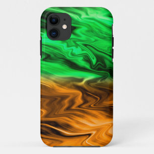 Case-Mate iPhone Case motif Abstrait tacheté en vert orange