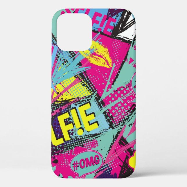 Coques Case-Mate iPhone motif Abstrait transparent avec bande dessinée Pop (Verso)