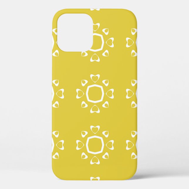 Coques Case-Mate iPhone motif Abstrait transparent de couleur jaune (Verso)
