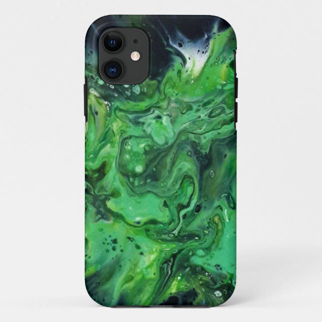 Coques Case-Mate iPhone Motif abstrait vert.  (Dos)