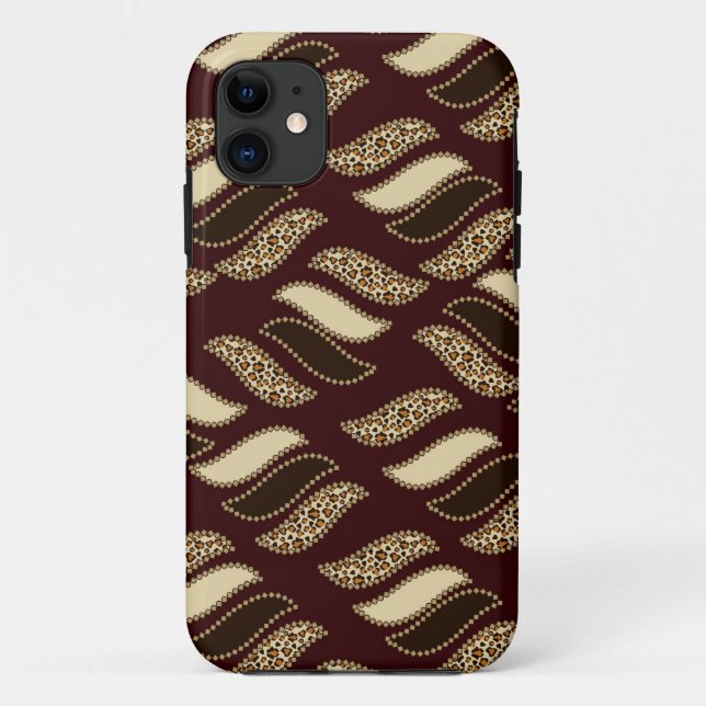 Coques Case-Mate iPhone Motif africain de la peau de guépard (Dos)