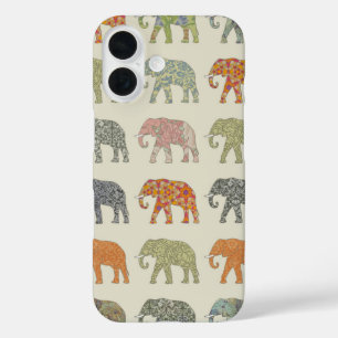 Coques iPhone 16 Motif animal coloré éléphant
