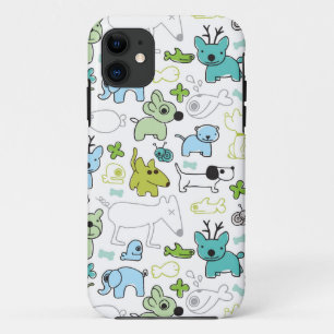 Coque iPhone 11 motif animal d'arrière - plan d'enfants