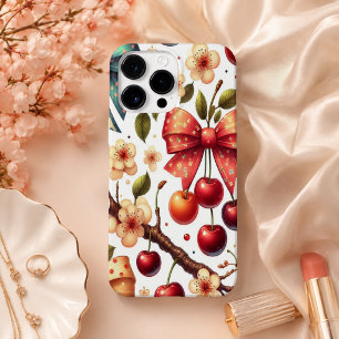 Coque Pour Pour iPhone 14 Pro Max motif arc et cerise