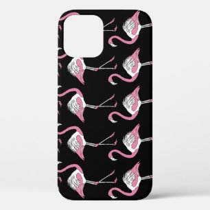 Case-Mate iPhone Case Motif Arrière - plan Flamant rose textile noir