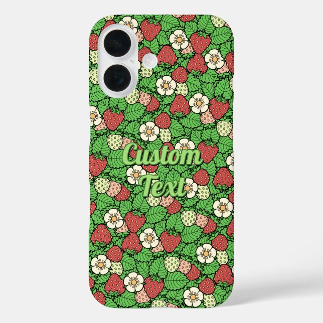 Coques Case-Mate iPhone Motif Arrière - plan fraise (Verso)