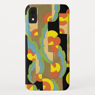 Coques Pour iPhone Motif Art Déco Rétro Cercles Jazz Nuages Arc-en-ci