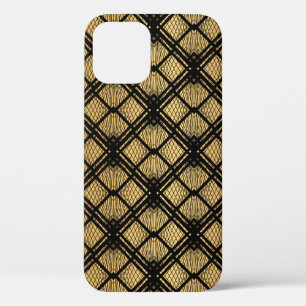 Case-Mate iPhone Case Motif Art déco. Simples grappes noir et or