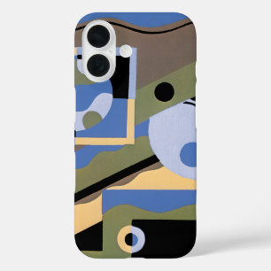 Coques iPhone 16 Motif Art Déco Vintage Pochoir Jazz Cubisme