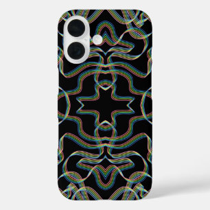 Coques iPhone 16 Motif artistique de ruban enroulé de couleurs arc-