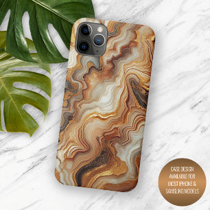 Coque iPhone 15 Pro Max Motif artistique en marbre noir gris rouge marron