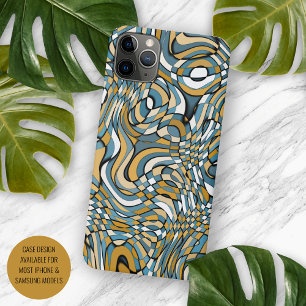 Case-Mate iPhone Case Motif artistique moderne gris bleu taupe marron no