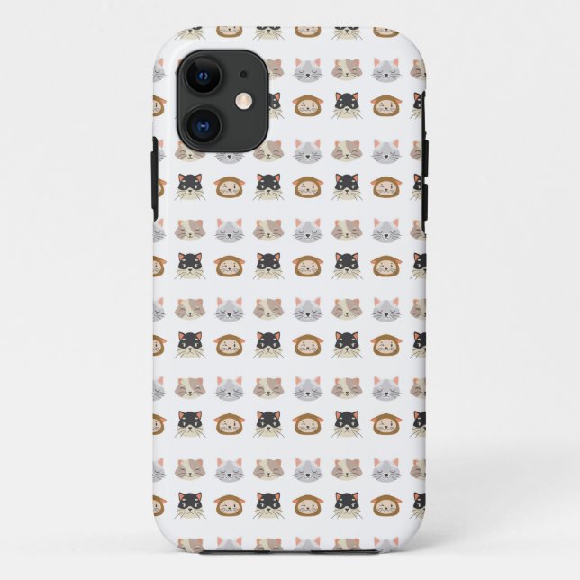 Coques Case-Mate iPhone Motif avec de mignonnes têtes de chat (Dos)