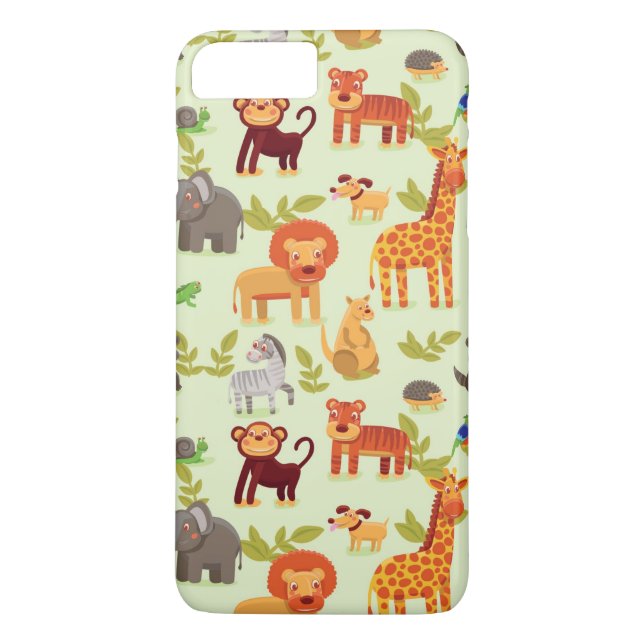 Coques Case-Mate iPhone Motif avec des animaux de bande dessinée (Dos)