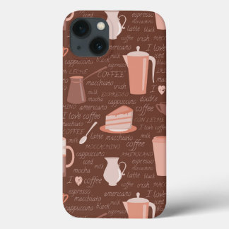 Case-Mate iPhone Case Motif avec éléments liés au café